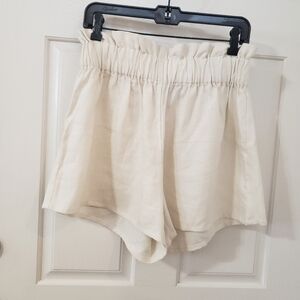 Faithfull the Brand High Waist Off-white Shorts